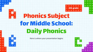 Materia de fonética para la escuela intermedia - 6.° grado: fonética diaria