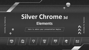 银色 Chrome 3d 元素商业迷你主题