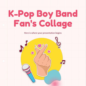 คอลลาจแฟนบอยแบนด์ K-Pop สำหรับโพสต์ IG