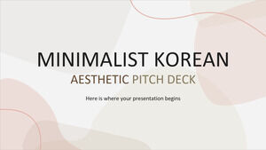 Pitch Deck estetico coreano minimalista