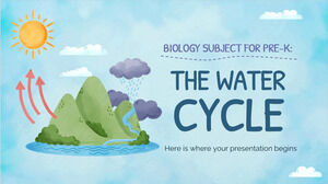 Biology Subject for Pre-K: The Water Cycle