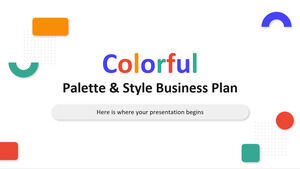 色彩缤纷的调色板和风格商业计划