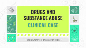 Клинический случай злоупотребления наркотиками и психоактивными веществами