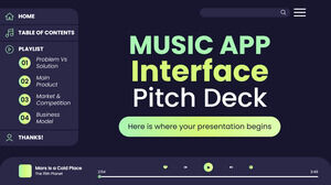 音楽アプリのインターフェースのピッチデッキ