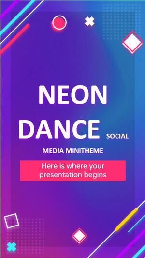 النيون الرقص وسائل الإعلام الاجتماعية Minitheme