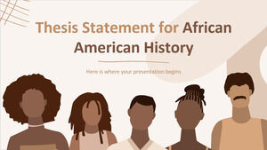 Dichiarazione di tesi per la storia afroamericana