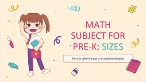 Assunto de matemática para pré-escola: tamanhos
