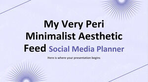 Mój minimalistyczny kanał estetyczny My Very Peri — planista mediów społecznościowych