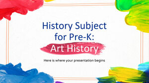 Disciplina de História para Pré-K: História da Arte