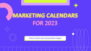 Marketing Calendars for 2023
