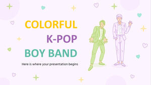 Colorida banda de chicos de K-pop