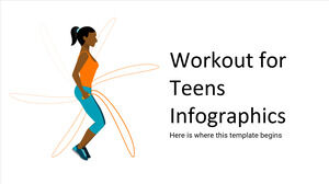 10代の若者のためのワークアウトのインフォグラフィックス