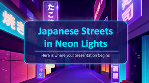 Japanische Straßen im Neonlicht