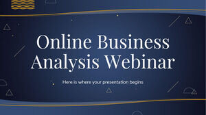 Webinar online de analiză a afacerii