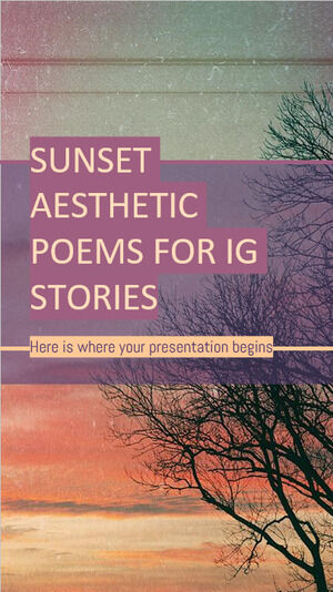 Poesie estetiche al tramonto per IG Stories