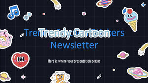 Newsletter sugli adesivi alla moda dei cartoni animati