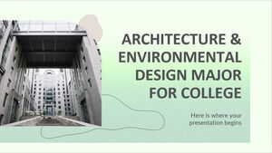 Architecture and Environmental Design Major for College