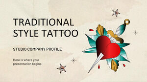Firmenprofil des Tattoo-Studios im traditionellen Stil