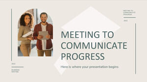 Reunião para comunicar o progresso
