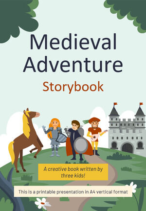 Livro de histórias de aventura medieval