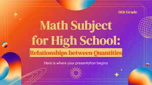 Disciplina de Matemática para Ensino Médio - 11º Ano: Relações entre Quantidades
