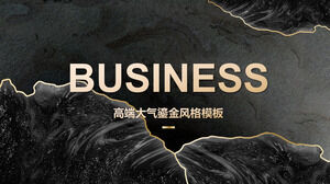 Download the PPT template for high-end atmospheric black gilded gold style business report