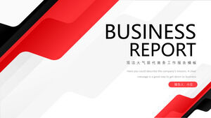 Descărcați șablonul PPT pentru raport de afaceri cu fundal grafic la modă roșu și negru