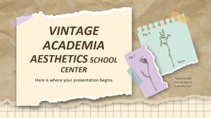 Vintage Academia Aesthetics School Center