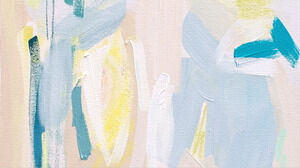 اثنين من فرشاة الرسم الزيتي الملونة ضربات الصور الخلفية PPT