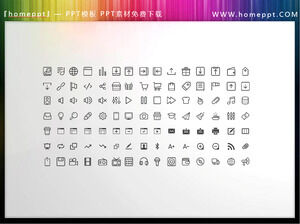 Télécharger 105 icônes PPT commerciales vectorielles colorables