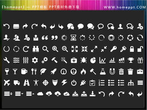 105 wektorów kolorowych materiałów biurowych z motywem ikon PPT