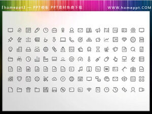Download de materiais de ícones PPT de negócios coloridos de 112 vetores