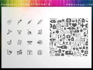 Vector Colorable Medical Icon Cloud PPT Material Download