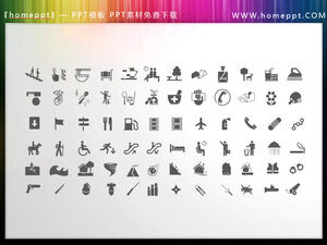 72 Vector Colorable Life PPT Icon Materials Download