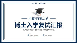 Descargue la plantilla PPT para el informe azul de reexamen de ingreso al doctorado, conciso y práctico