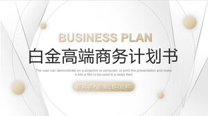 Download PPT template for high-end platinum color matching commercial financing plan
