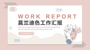Download do modelo PPT de relatório de trabalho de negócios de moda criativa Morandi