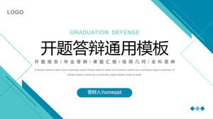 Descargue una plantilla PPT universal para la defensa de tesis de graduación con un fondo geométrico azul