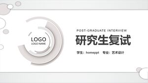 Simplified Micro Stereoscopic Style Postgraduate Self Introduction PPT Template Download