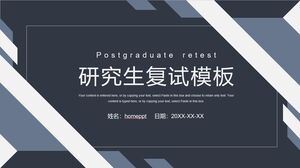 Download do modelo PPT de auto-introdução de pós-graduação azul
