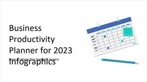 Планировщик продуктивности бизнеса на 2023 год. Инфографика