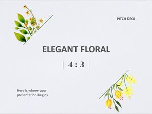 Элегантный цветочный питч с соотношением сторон 4:3