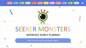 Roczny planer interfejsu Seeker Monsters