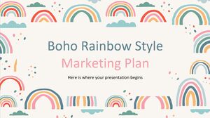 Marketingplan im Boho-Regenbogen-Stil