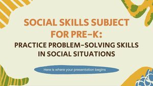 유아원 사회적 기술 과목: 사회적 상황에서 문제 해결 기술을 연습합니다.