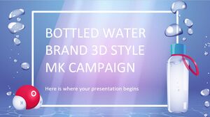 ボトルウォーター ブランド 3D スタイル MK キャンペーン