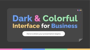 Interfaz oscura y colorida para empresas