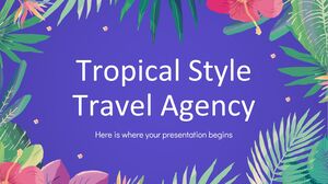 Agenzia di viaggi in stile tropicale