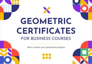 Certificati geometrici per corsi aziendali