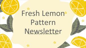 Bulletin d'information sur les motifs de citron frais